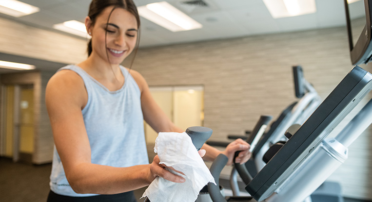 Disinfecting and sanitizing products for the fitness industry