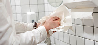 Commercial cleaning supplies for restrooms