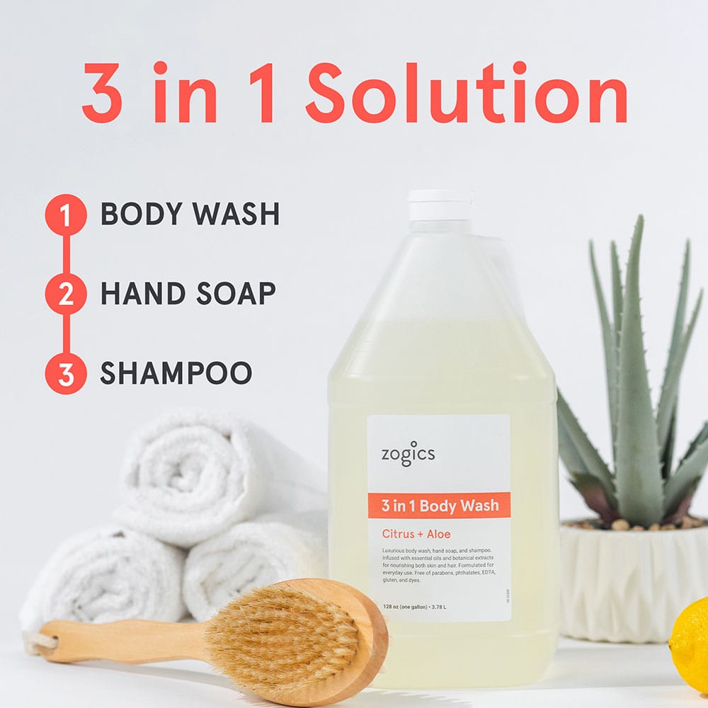 Zogics 3 in 1 Body Wash | Shampoo and Body Wash in One
