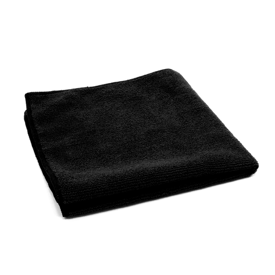 Real Clean 16x16 300GSM Premium Black Microfiber Towels (Pack of 10)