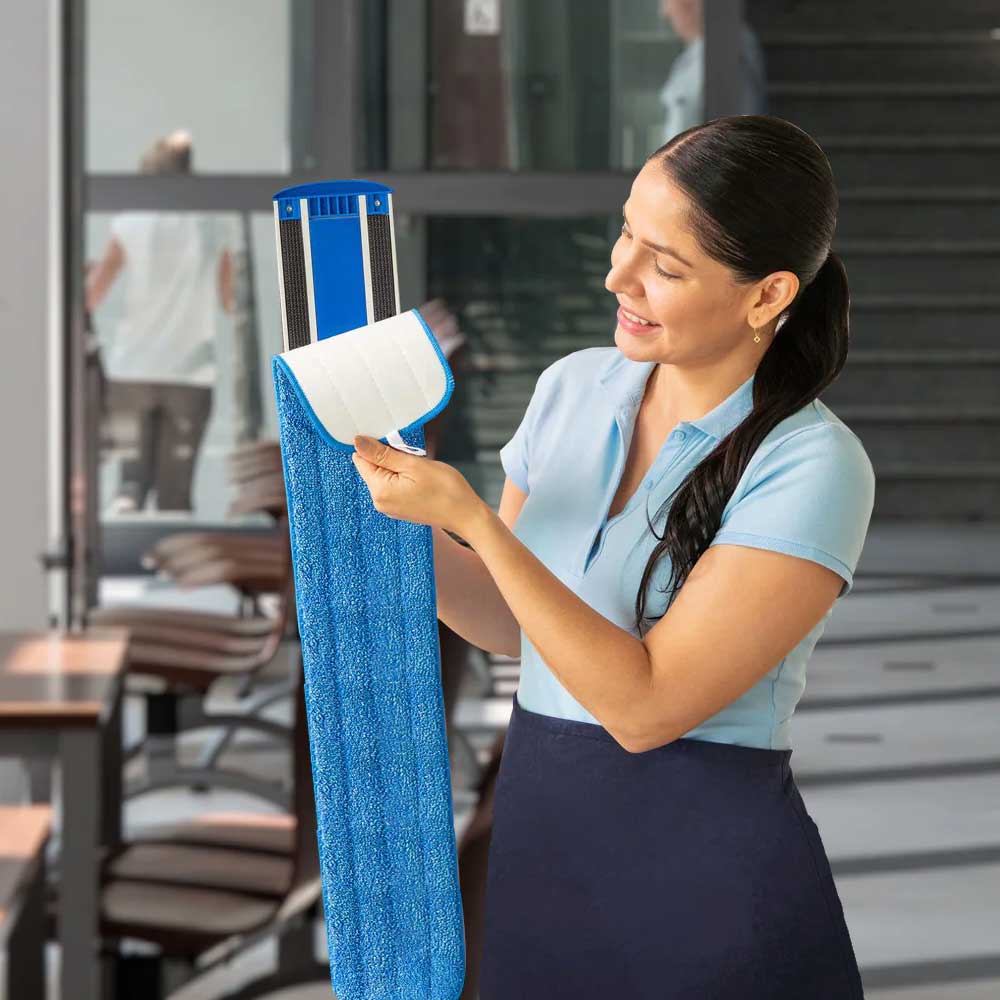 Heavy Duty Microfiber Wet Mop Frame & Handle Combo | Zogics