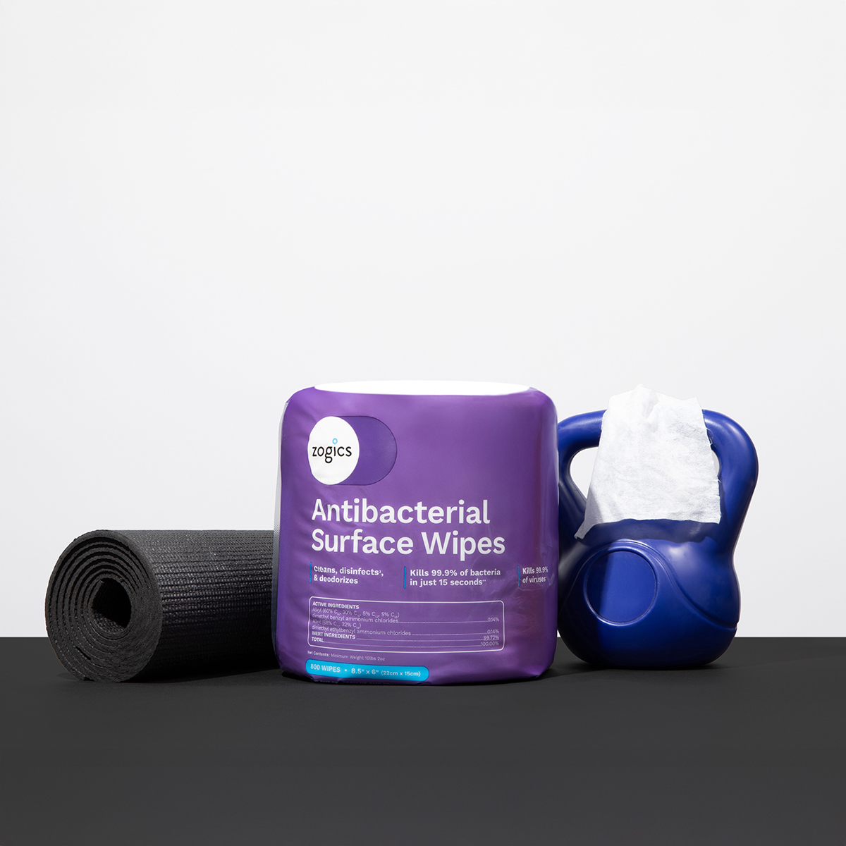 Disinfecting Gym Wipes and Dispenser Bundle (2 Rolls) | Zogics