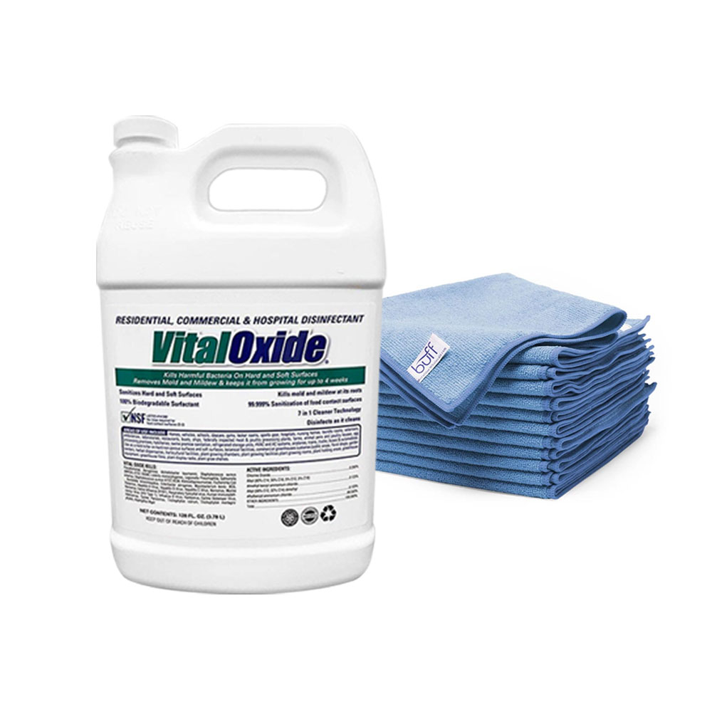 Vital Oxide Disinfectant + Microfiber Wipes Bundle | Zogics