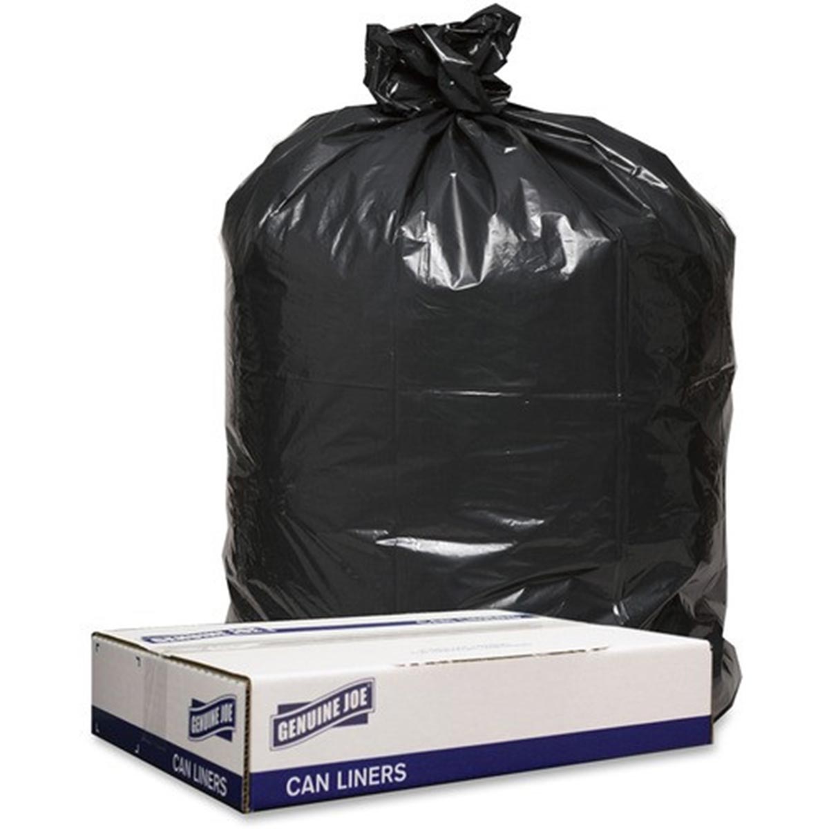 Clear Low-Density Can Liners 56gal .9 Mil 43 x 47 Clear 100/Carton
