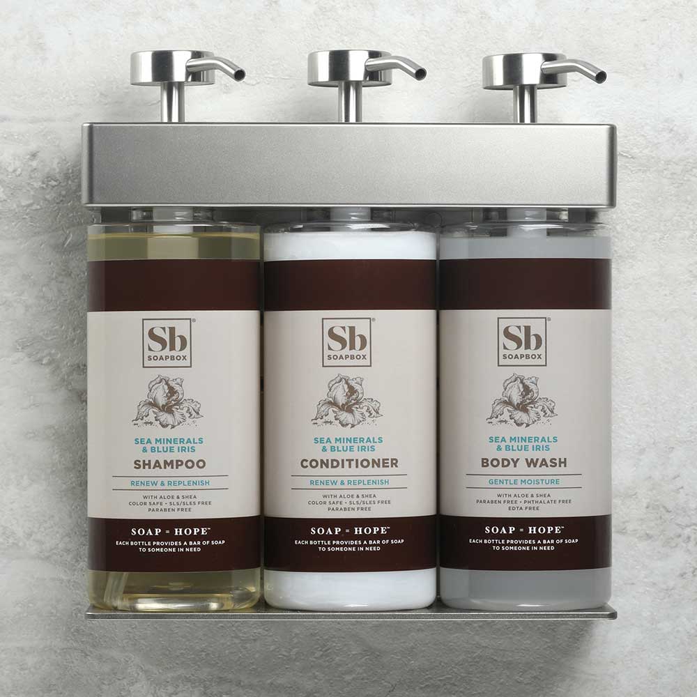 Bulk Savings with SoapBox: Sea Minerals & Blue Iris Bath Refills