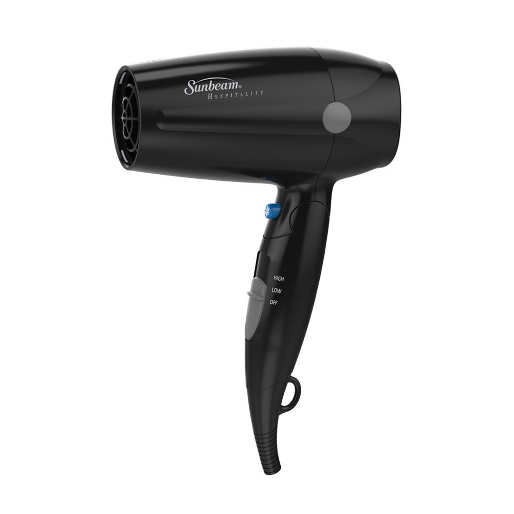 Folding Black Hair Dryer | Sunbeam 1875 Watt Hand-Held Dryer