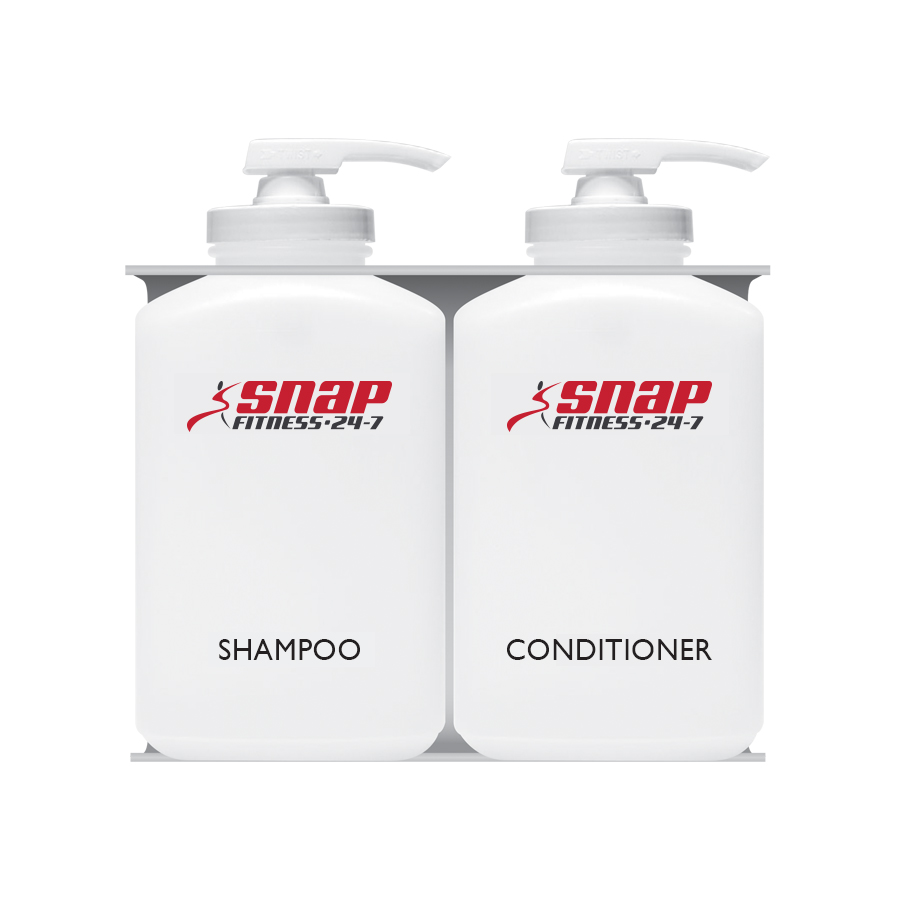Snap Fitness Bulk Personal Care 2 Chambers Refillable Dispenser