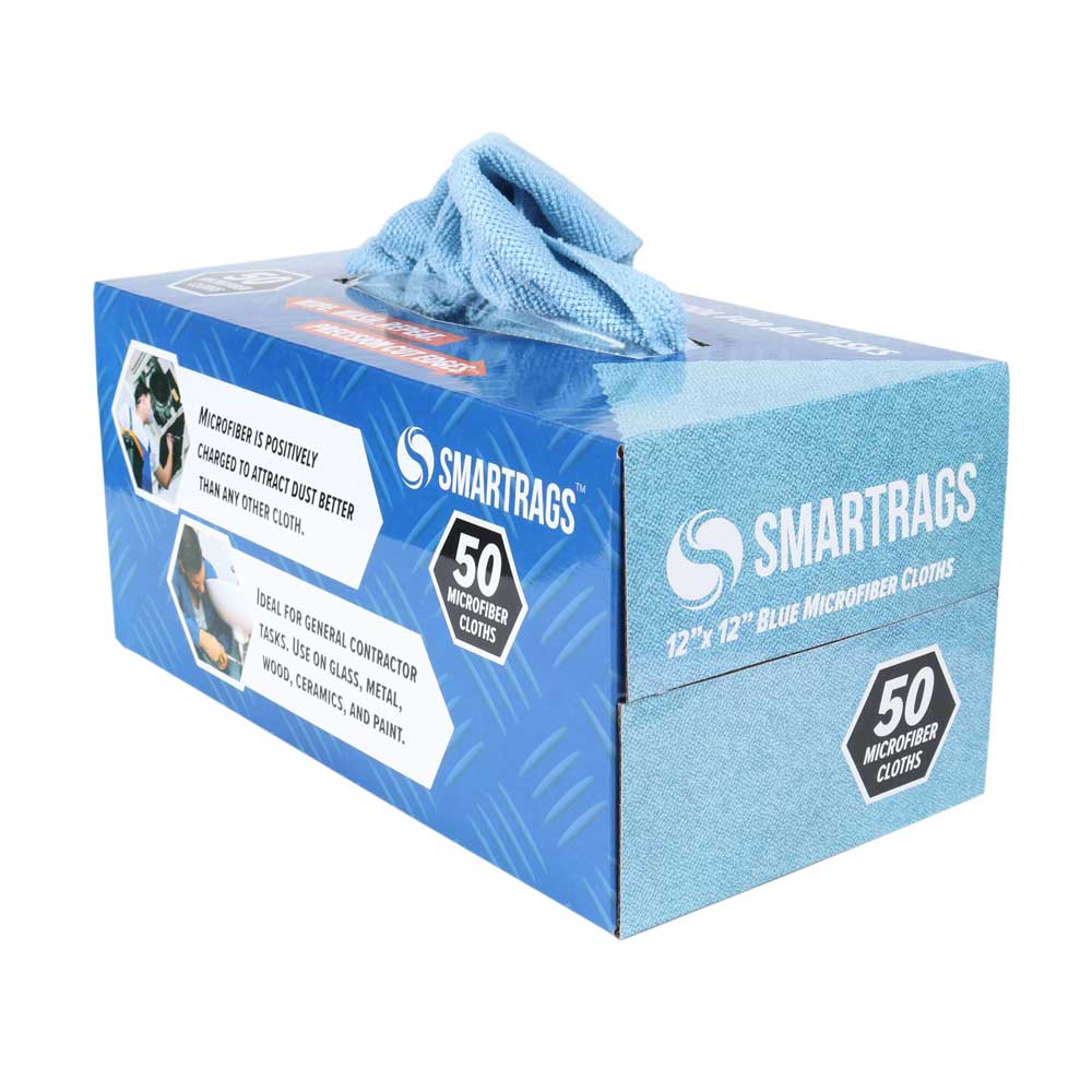 SmartRags Microfiber Cloths, 12" x 12", 275 GSM (8 box/case) | Monarch