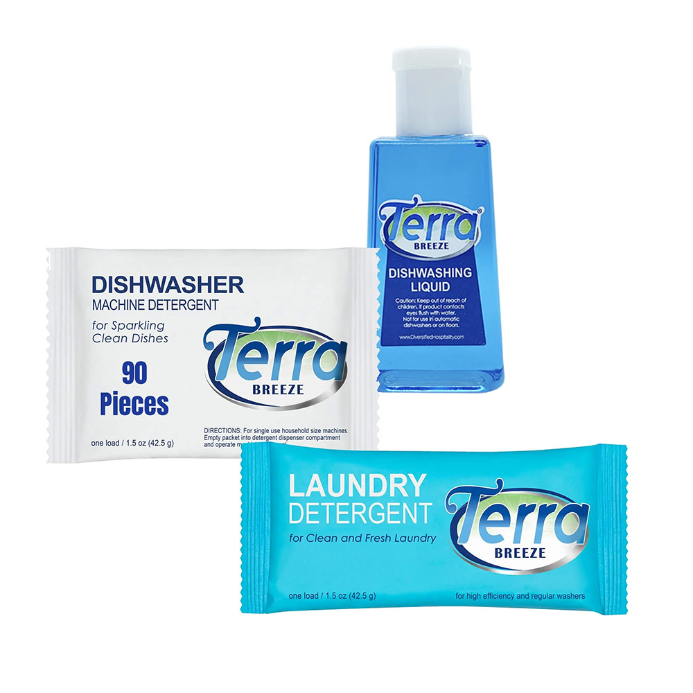 Terra Breeze Dish Soap and Laundry Detergent Set (Pack of 5 or 20)