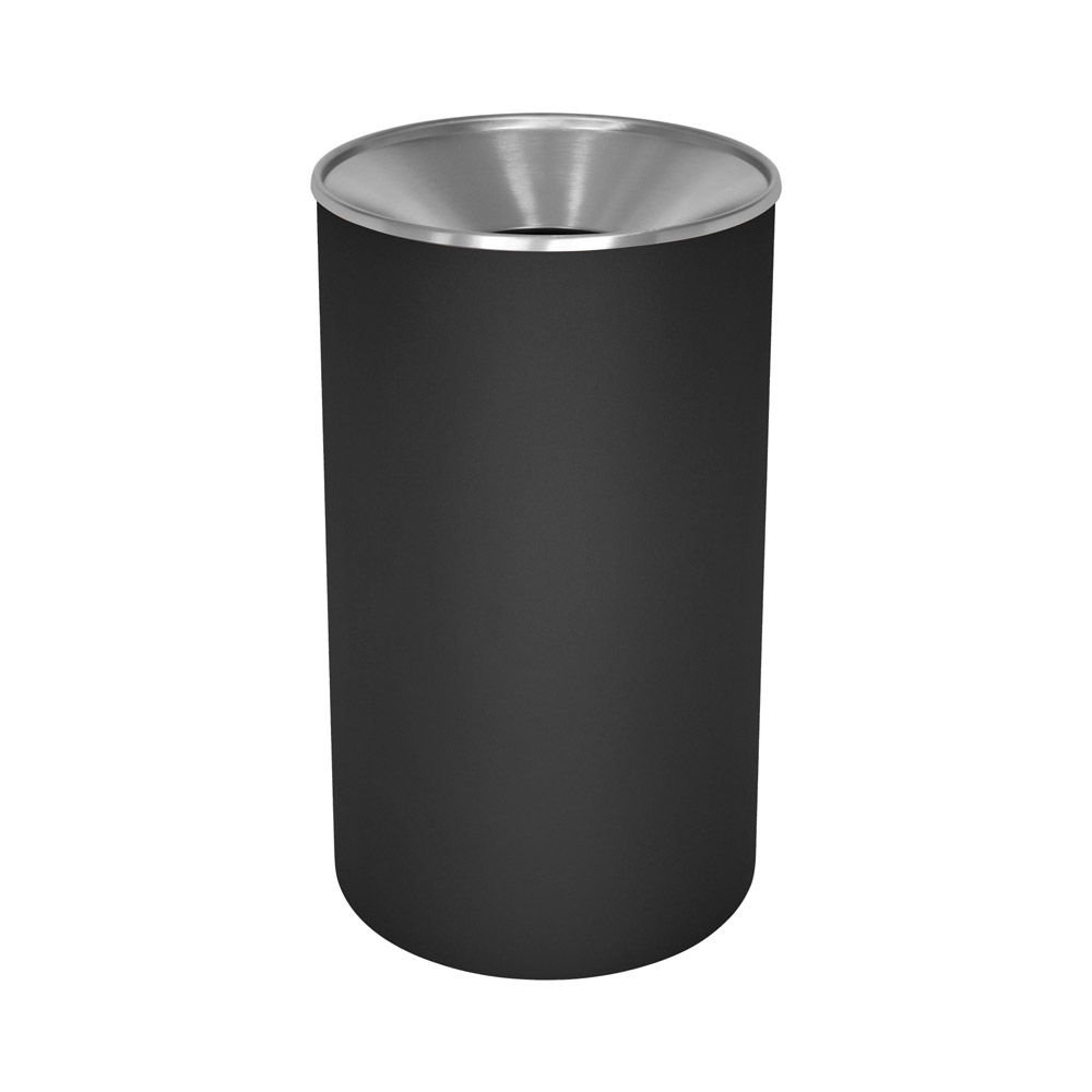 Premier Series 33 Gallon Powder Coated Steel Round Trash Can | Ex-Cell Kaiser