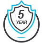 5-Year warranty icon