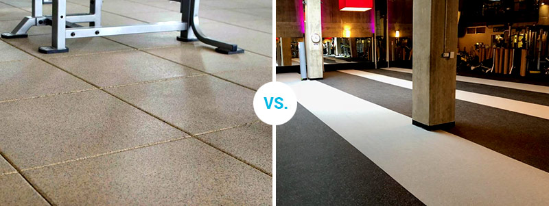 Rolled Rubber Flooring vs. Tile Rubber Flooring