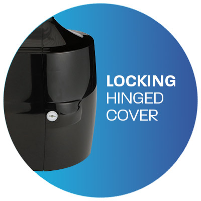 Locking hinged cover