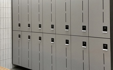 Zogics Club Phenolic Lockers with custom doors