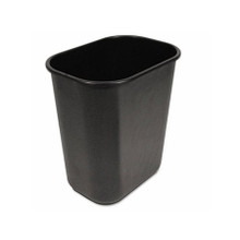 7 Gallon Black Plastic Standard Open Trash Can | Boardwalk