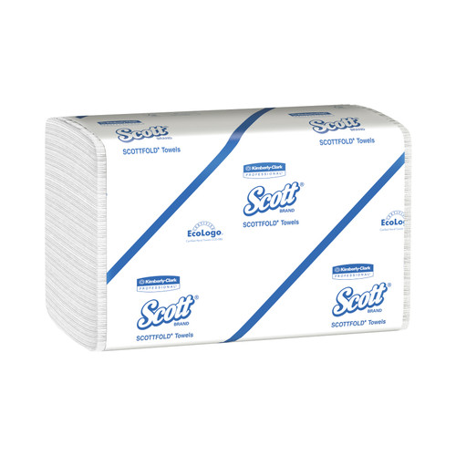 Kimberly-Clark Scott SCOTTFOLD Towel, White, 01960 (175 towels/pack) (25 packs/case)