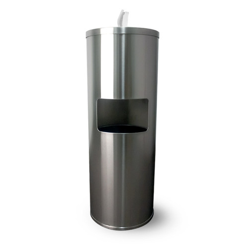 Stainless Steel Wipes Floor Dispenser With Trash Can (+$199.00)