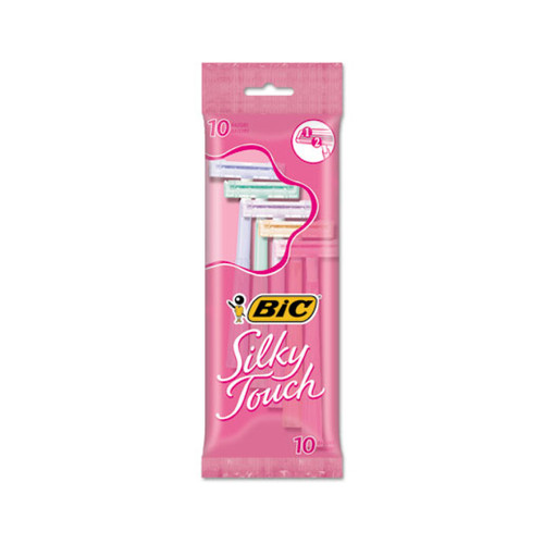Bic Silky Touch Women's Disposable Razor, 2 Blades, Assorted Colors, BICSTWP101 (10 units/pack)