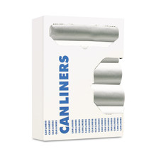 10 Gallon Can Liners, 24" x 24", 6 Mic, High-Density, Light-Grade, Natural, (1000/Case) | Boardwalk