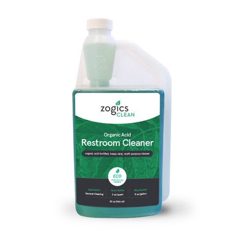 Zogics Organic Acid Restroom Cleaner (32 oz Bottle)