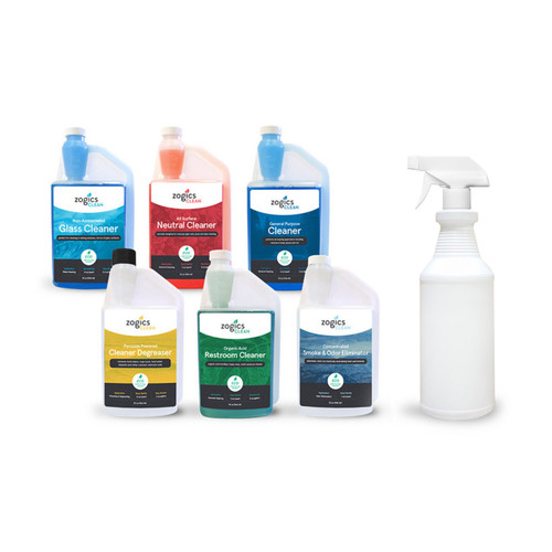 Zogics Clean Sample Case + Spray Bottles