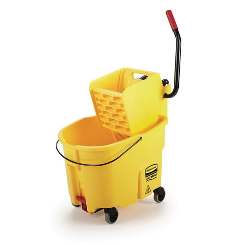 WaveBrake 2.0 Bucket/Wringer Combo, 35 qt, Optional Dirty Water Bucket | Rubbermaid