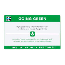 Excel Dryer Wall Placard - Going Green