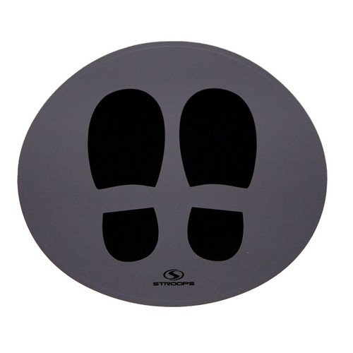 Stroops Social Distancing Vinyl Floor Decals, (Set of 3), SDFSKR-3