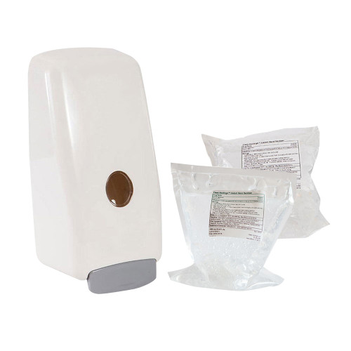 Zogics Pump Dispenser with 1000 ml Alcohol Gel Fragrance Free Hand Sanitizer, (2/Case)