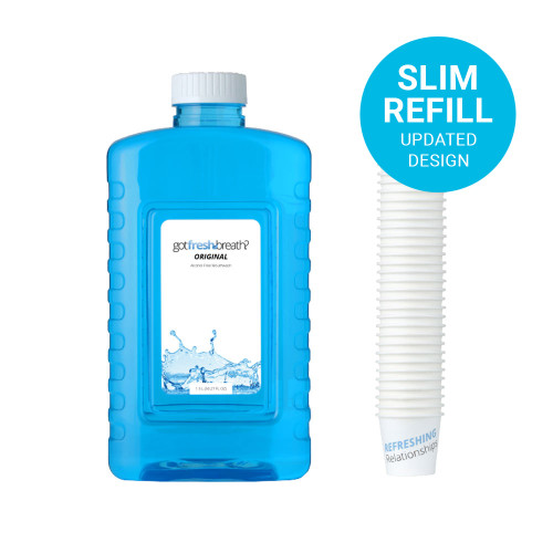 Mouthwash Refill Case for Auto and Manual Dispensers, 6/Bottles, 600 Cups | GotFreshBreath