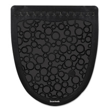 Black Urinal Mat, Rubber, 6/Carton | Boardwalk