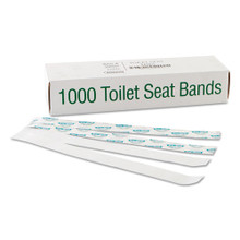 Sani/Shield Printed Toilet Seat Band, Deep Blue/White, 1,000/Carton, Bagcraft