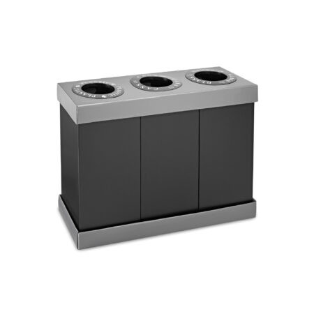 28 Gallon Black Plastic Rectangular Recycling Bin | Alpine Industries