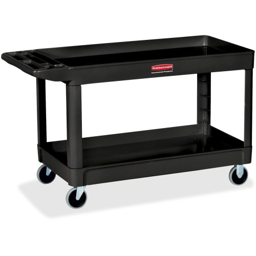 Rubbermaid Standard Utility Cart - trolley - 2 shelves - black