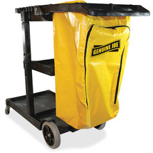 Workhorse Janitor's 3 Self Cart With Zippered Vinyl Bag | Genuine Joe