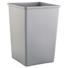 Untouchable Series 35 Gallon Gray Plastic Square Trash Can | Rubbermaid