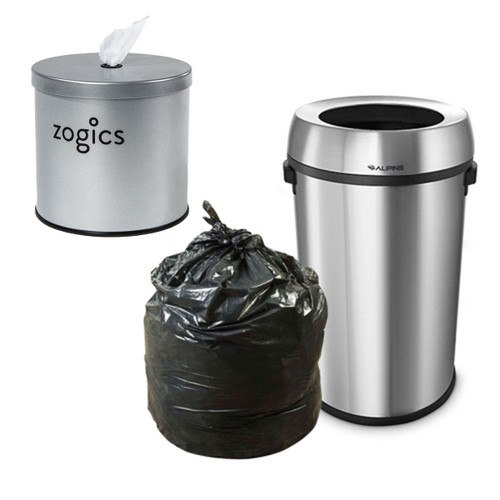 Glaro, Inc. Steel Open Trash Can