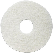 Unitex Polishing 13" Floor Pads, White with 3" Center Hole, 5/Pack