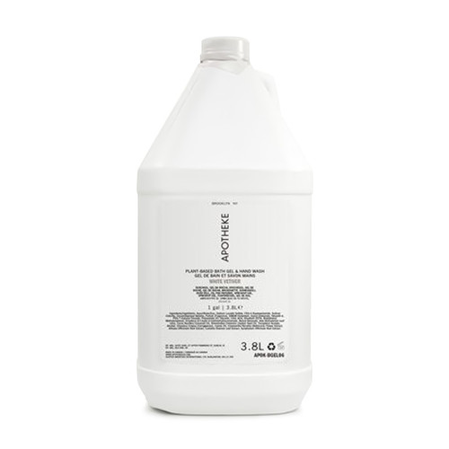 Apotheke White Vetiver Bath Gel + Hand Wash, 1 Gallon (+$39.95)