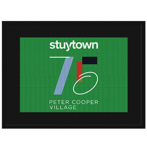 Stuy Town 75th Anniversary Logo Scraper Mat, 8x6 | Guardian Floor Protection