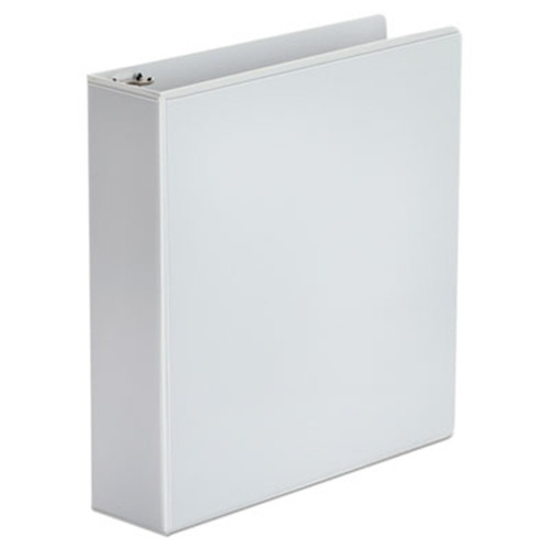 Economy Round Ring View Binder, 3 Rings, 2" Capacity, 11 x 8.5, White | Universal