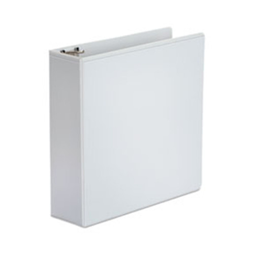 Economy Round Ring View Binder, 3 Rings, 3" Capacity, 11 x 8.5, White | Universal
