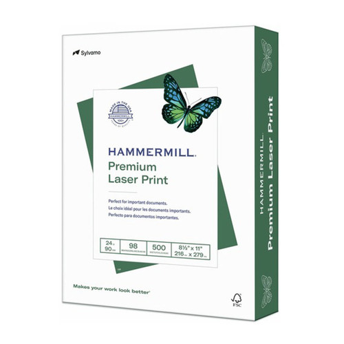 Hammermill Premium Laser Print Paper, 8.5 x 11, White, 500 Sheets/Ream