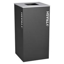 Kaleidoscope XL Series 36 Gallon Black Steel Square Trash Can | Kaleidoscope