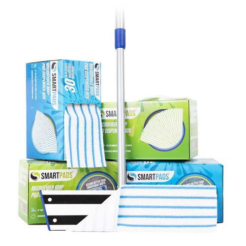 SmartPads Microfiber Mop Pads, 18" (30/Box) | Monarch
