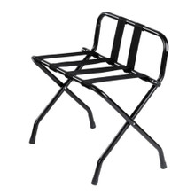 Standard Metal Luggage Rack with Backrest, Black (4-Pack) | H1S