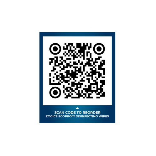 ecoPRO™ Plant-Based Disinfecting Wipes QR Code Sticker for Reordering