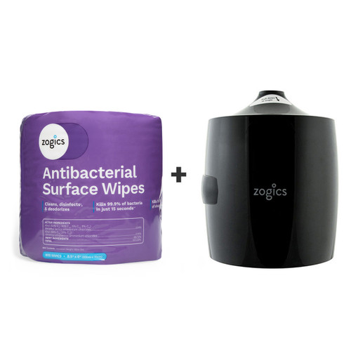 Antibacterial Disinfecting Wipes (Single Roll) + Upward Dispensing Wipes Dispenser