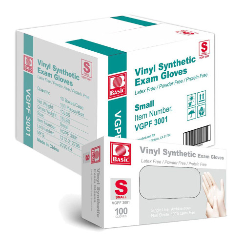 Clear Vinyl Exam Gloves, Small (1000/case)