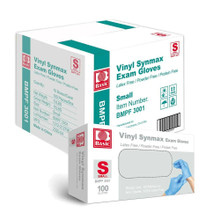 Blue Vinyl Synmax Exam Gloves, Medium (1000/case)